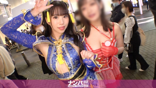 【渋谷ハロウィン2021】二人組コスプレ美女をナンパ成功！ 美波こづえ-0